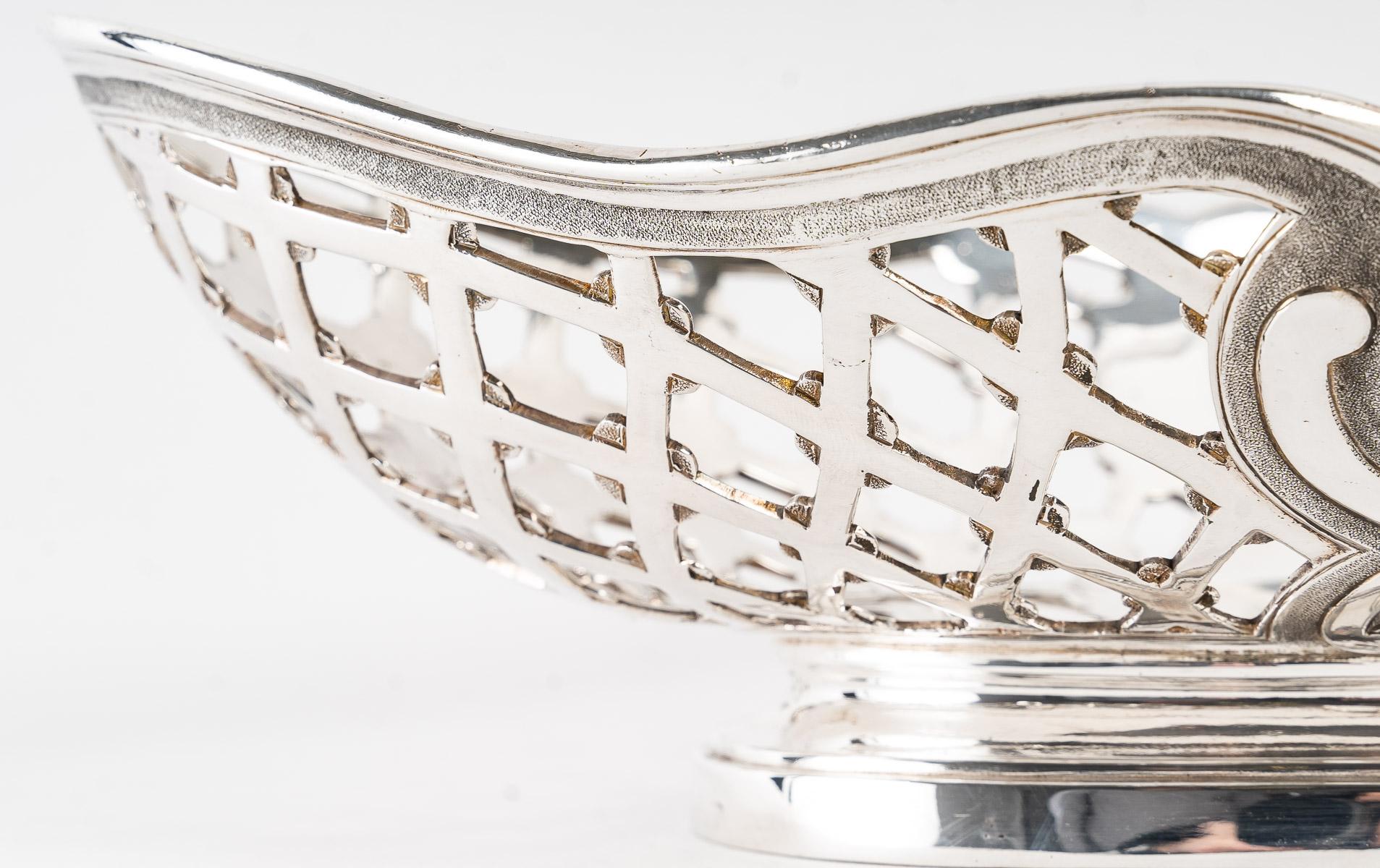 Silversmith Souche Lapparra - Solid Silver Basket Circa 20th Century For Sale 6