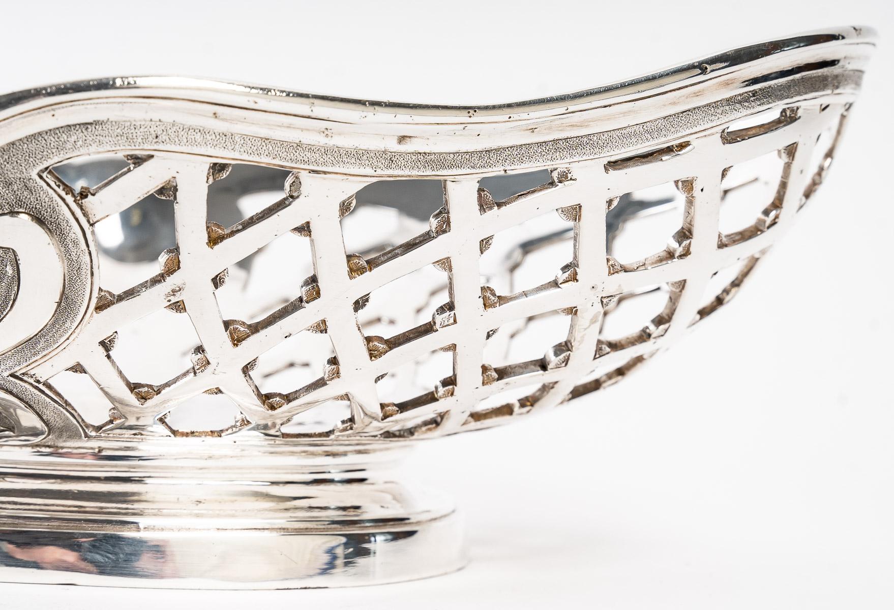 Silversmith Souche Lapparra - Solid Silver Basket Circa 20th Century For Sale 8