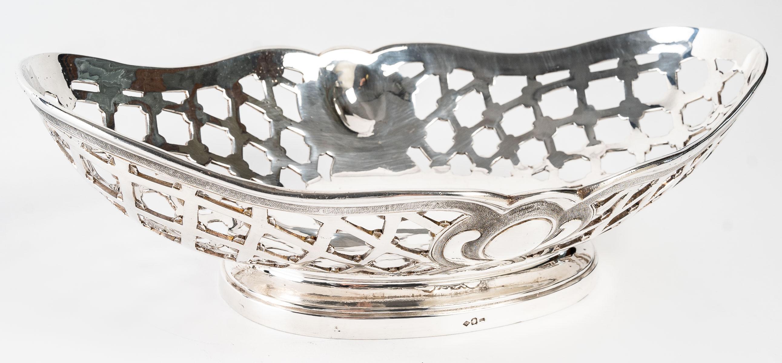 Silversmith Souche Lapparra - Solid Silver Basket Circa 20th Century For Sale 9