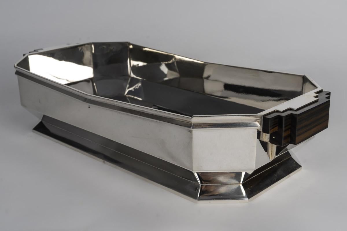 SILVERSMITH TETARD – STERLING SILVER PLANTER, Art Deco period, 1930 For Sale 5