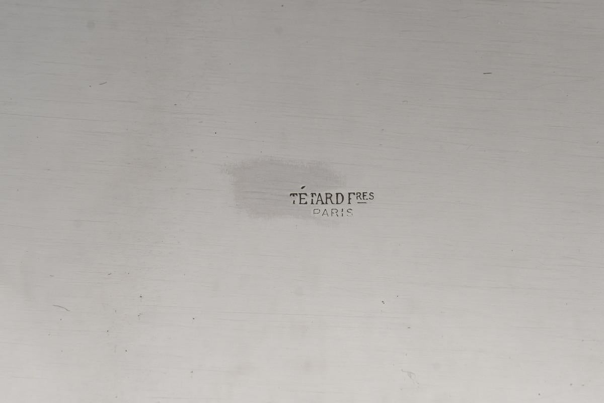 SILVERSMITH TETARD - PLANTADOR DE PLATA DE LEYENDA, época ART DECO, 1930 en venta 7