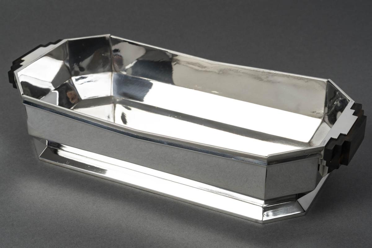 SILVERSMITH TETARD - PLANTADOR DE PLATA DE LEYENDA, época ART DECO, 1930 en venta 8