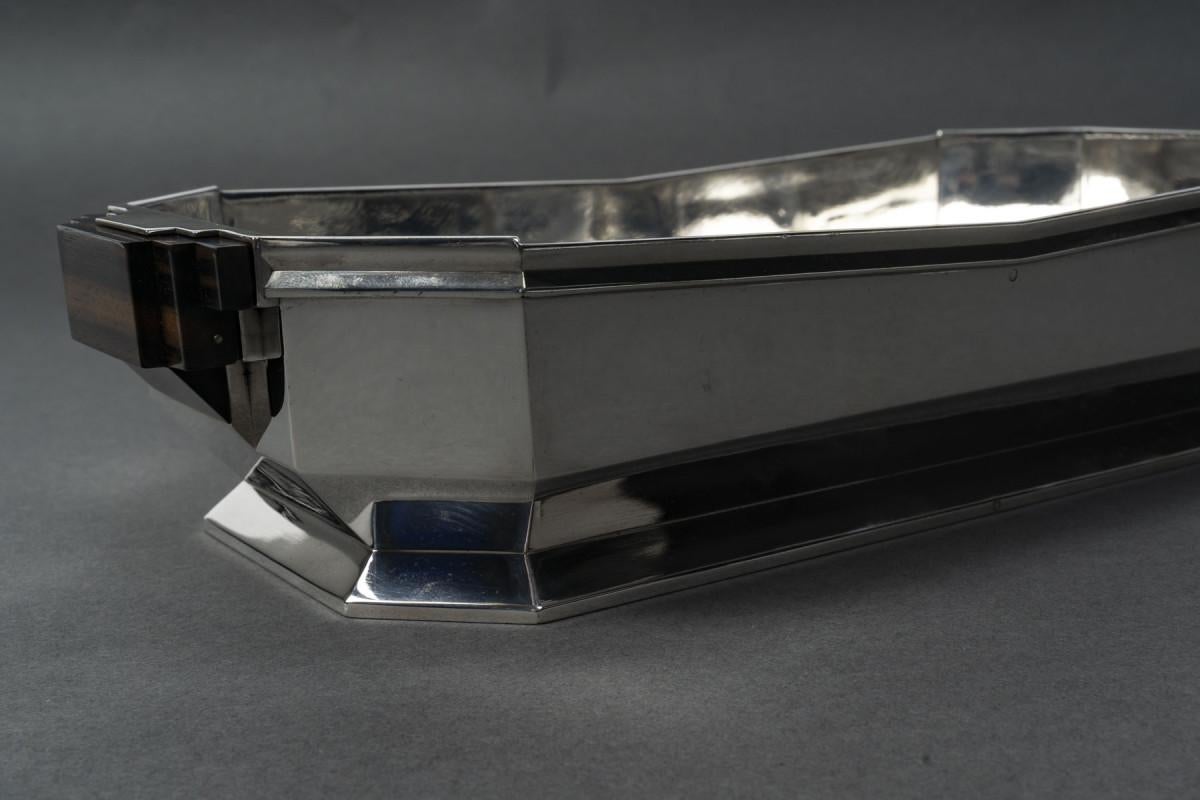 20th Century SILVERSMITH TETARD – STERLING SILVER PLANTER, Art Deco period, 1930 For Sale