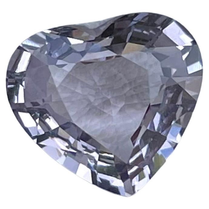 Silvery Gray Burmese Spinel 2.60 carats Heart Cut Natural Loose Gemstone For Sale