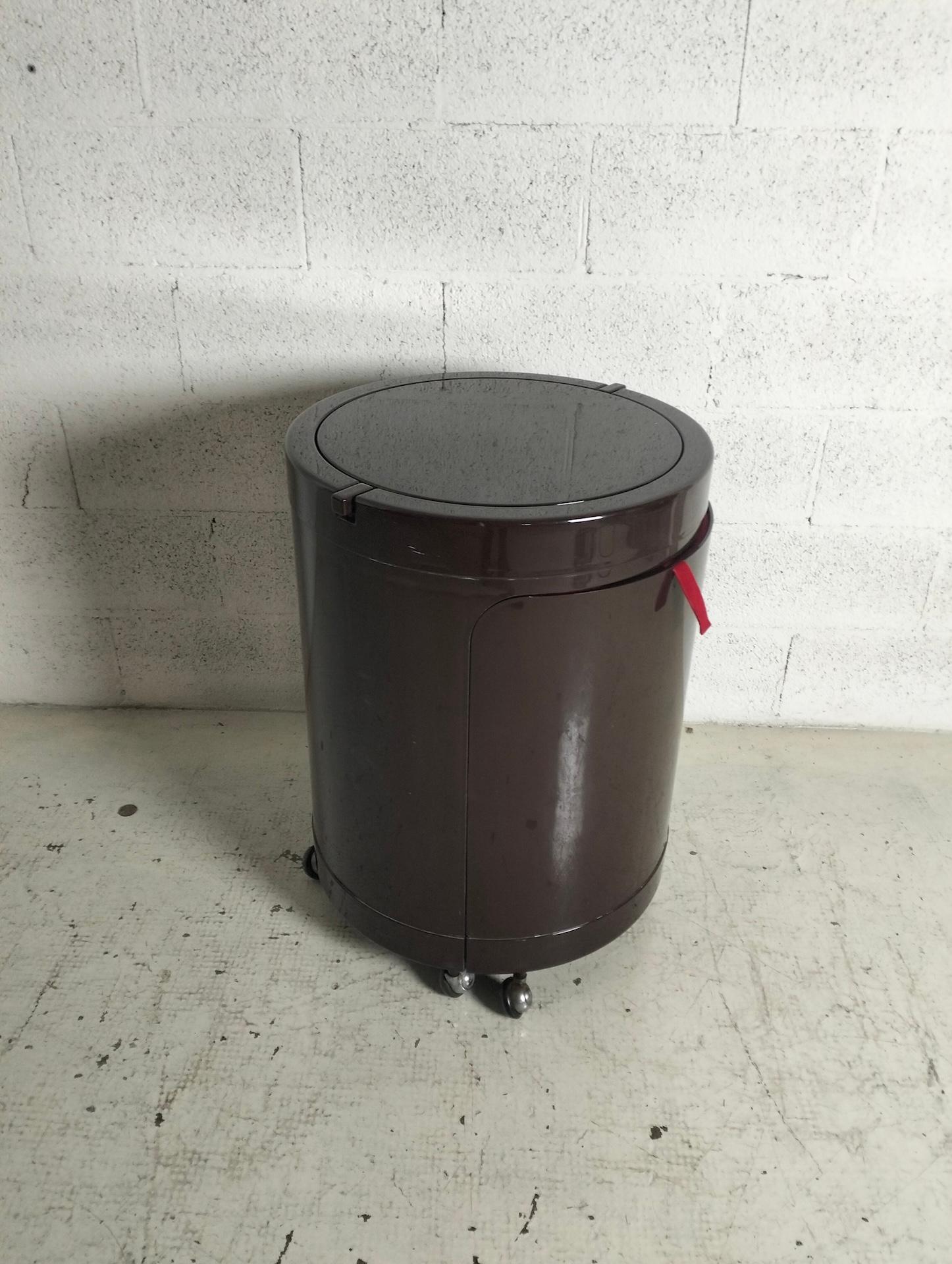 Fabric Silvi red Vanity table on wheels by Studio Kastilia , 1970s For Sale