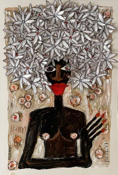 „ „Bloom““, Gemälde von Silvia Calmejane (47x31 Zoll), 2022