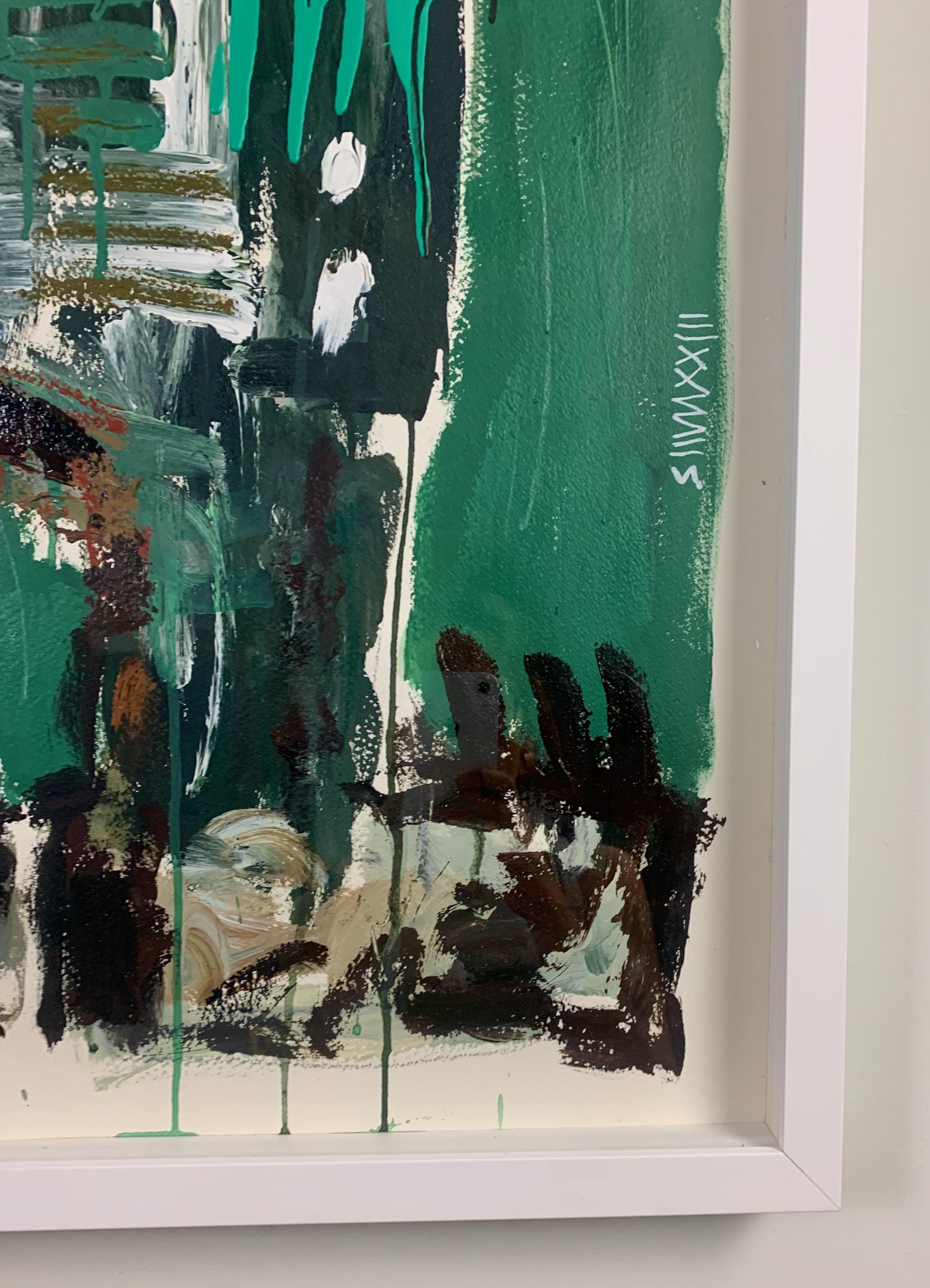 „Green related“, Gemälde von Silvia Calmejane (39x29,5