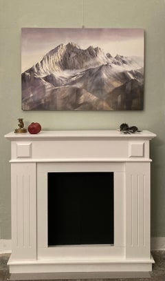 Dolomites great mountains painting by italian watercolorist