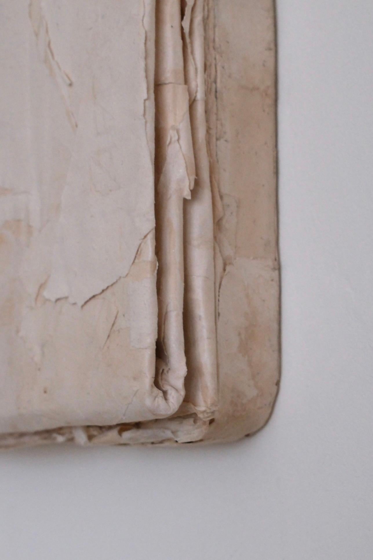 Raw Minimalist Textured Paper Composition in White, 2024 - 'Carte Mute I' For Sale 7