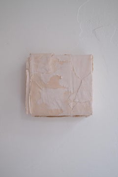 Raw Minimalist Textured Paper Composition in White, 2024 - 'Carte Mute I'