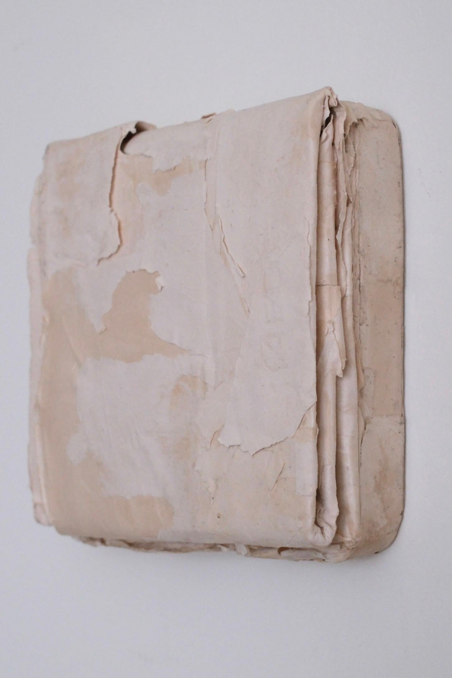 Raw Minimalist Textured Paper Composition in White, 2024 - 'Carte Mute I' For Sale 6