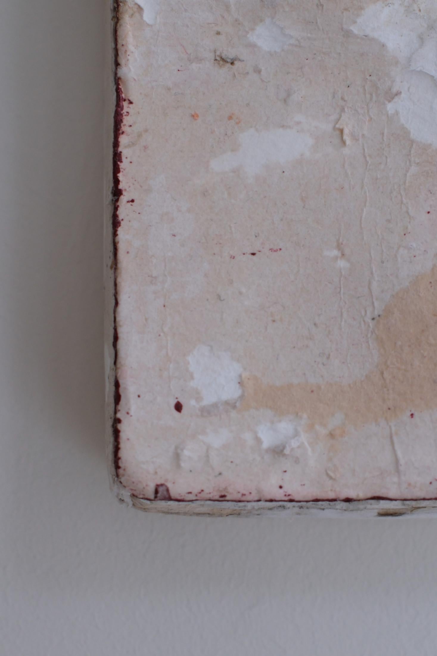Timeworn Paper Artwork in White and Red, 2024 - 'Color Lento' For Sale 6