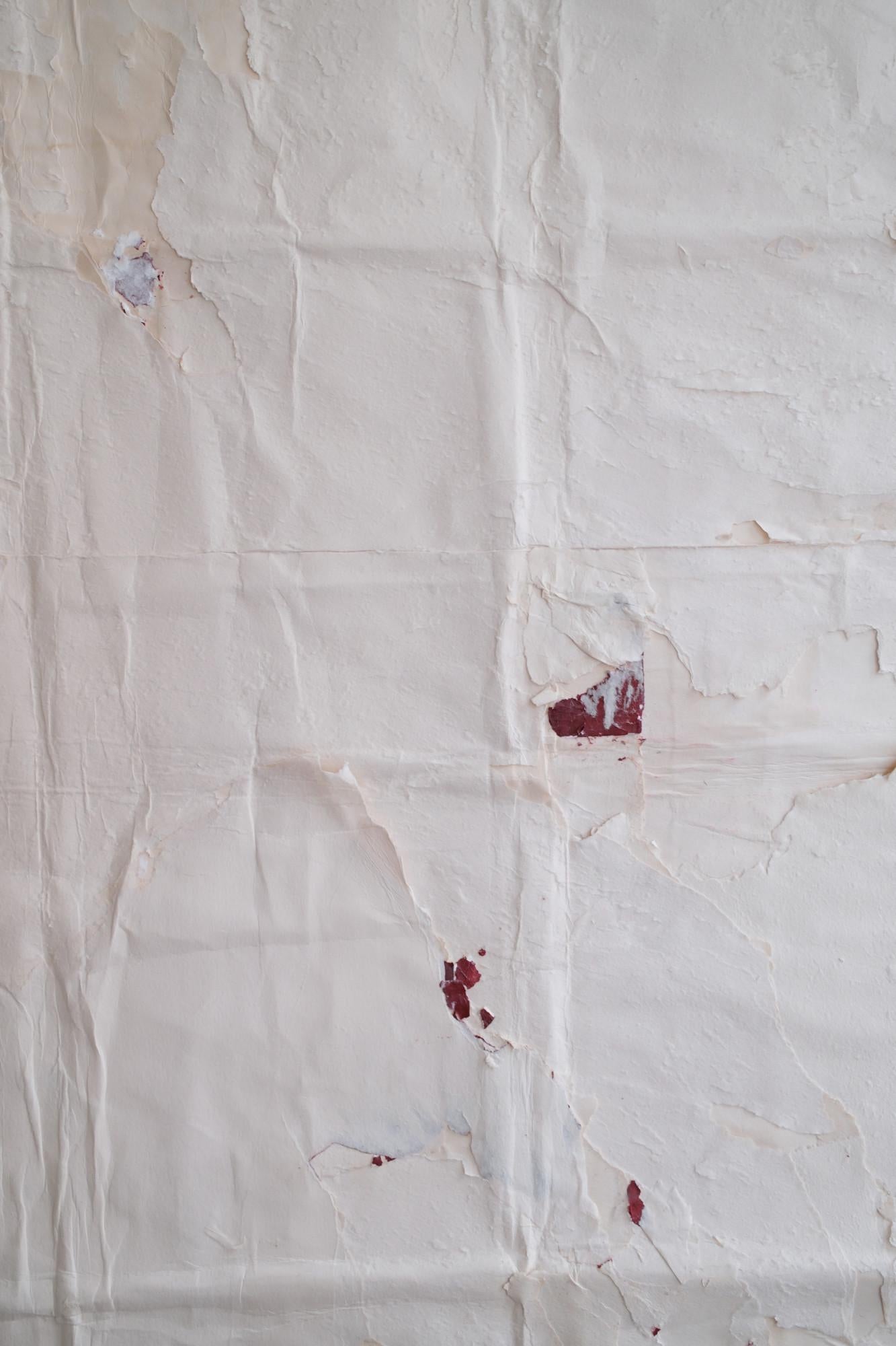 Minimalist White Paper Composition on Bamboo, 2024 - 'Impronta 06' For Sale 1