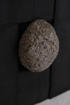 Small Black Paper Work with a Stone, Silvia de Marchi