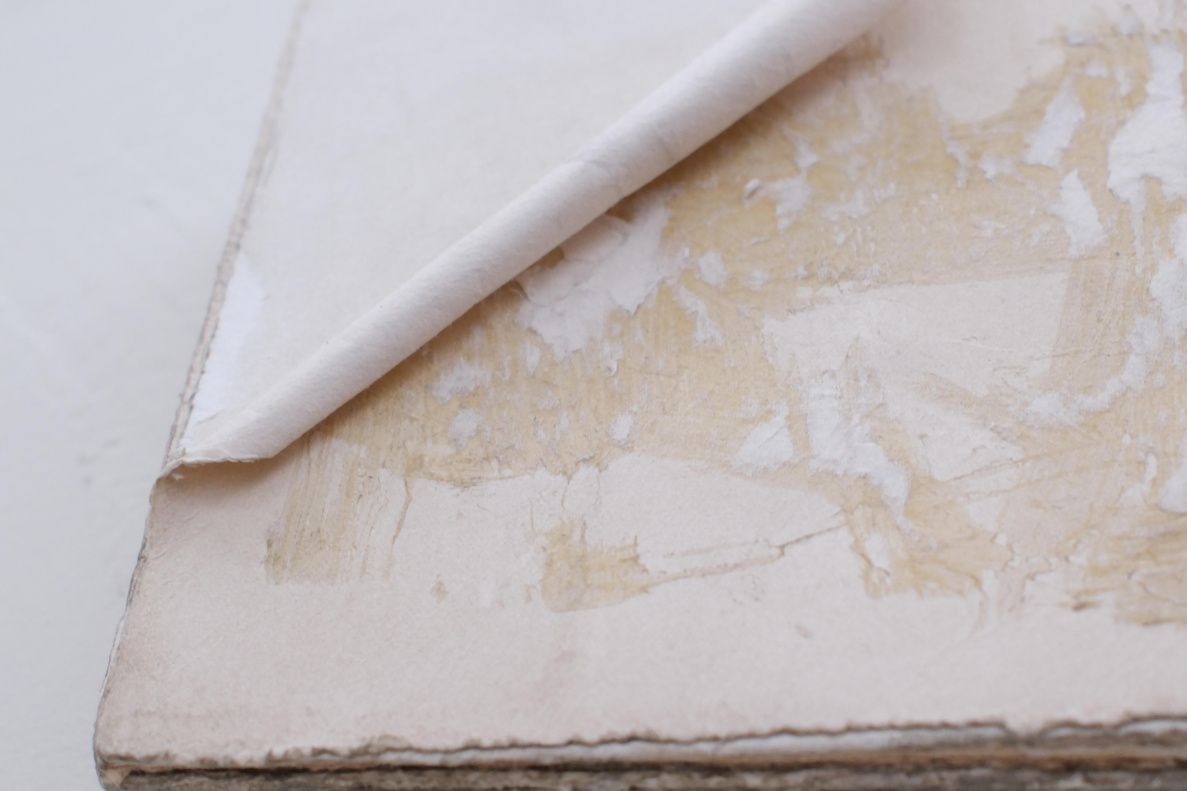 Minimalist White Paper Work, 2024 - 'COLOR FUGAÇE III' For Sale 2