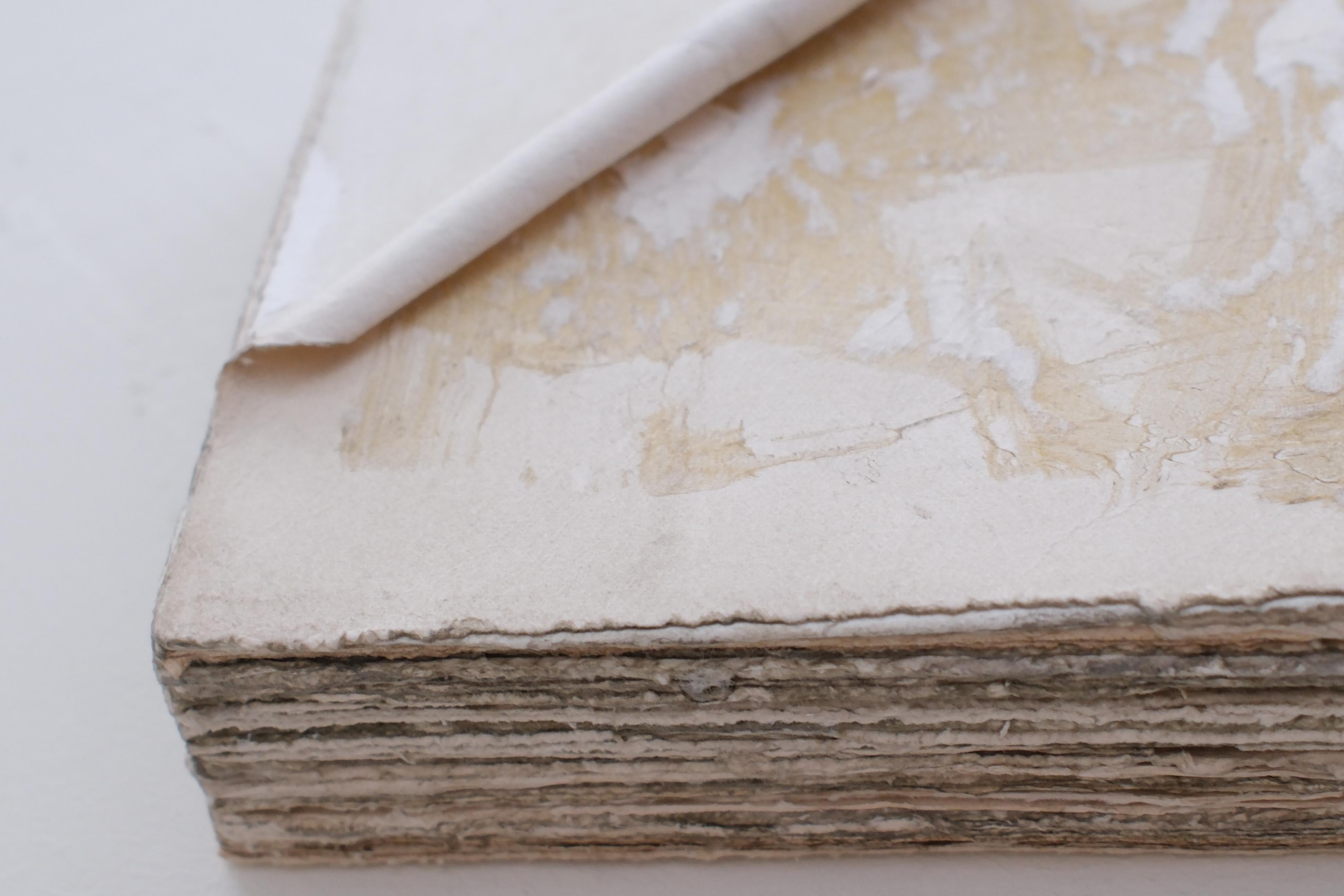Minimalist White Paper Work, 2024 - 'COLOR FUGAÇE III' For Sale 3