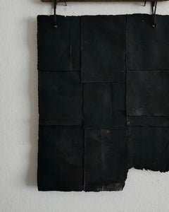 ABSTRACT Black Bamboo Painting Texture Italian Artist Silvia De Marchi Minimal