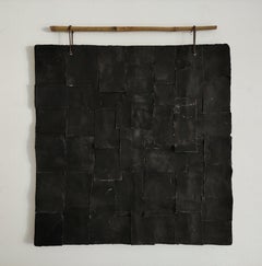 ABSTRACT Black Bamboo Painting Texture Italian Artist Silvia De Marchi Minimal
