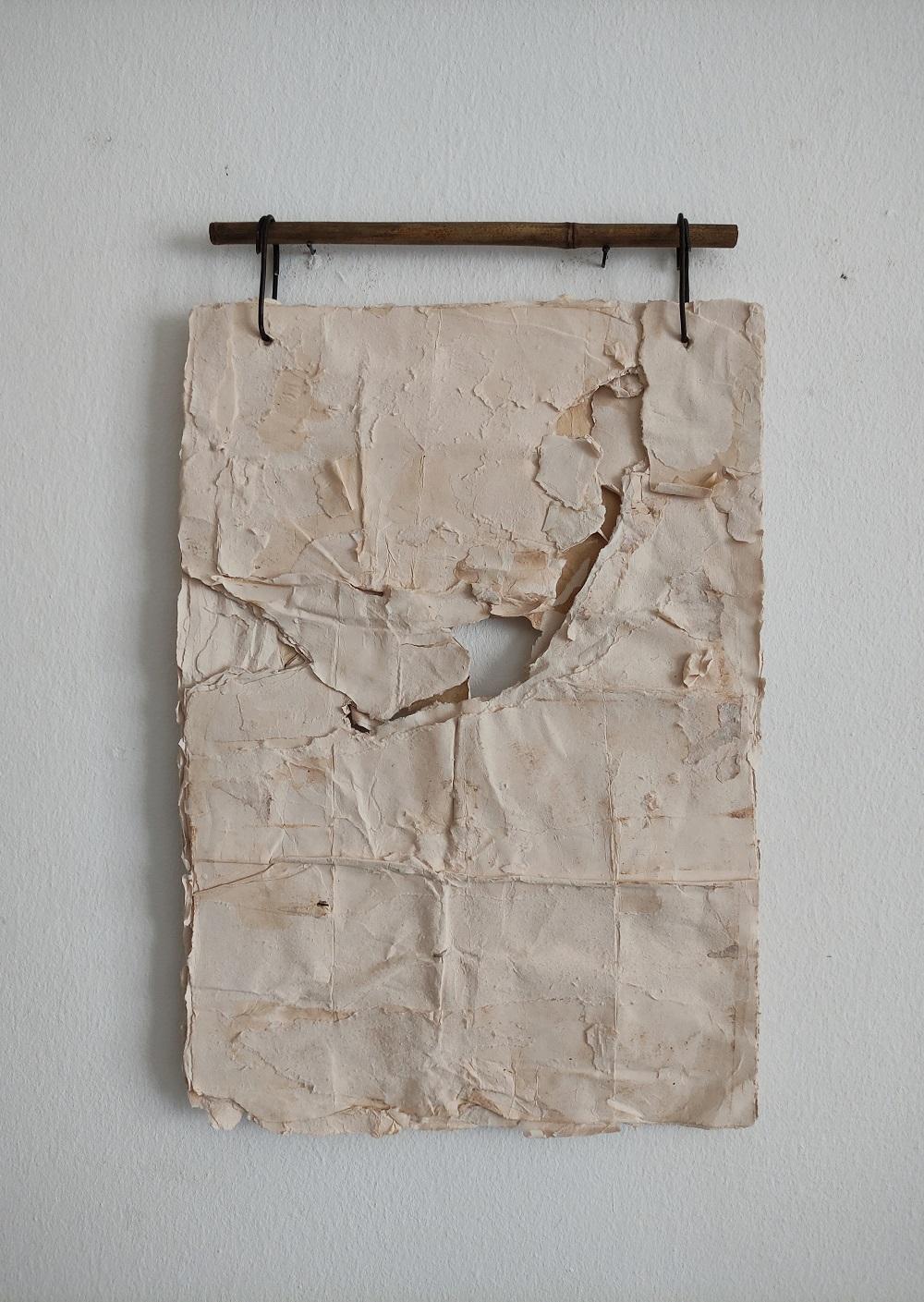 ABSTRACT Terre Bambou Peinture Texture Artiste italienne Silvia De Marchi Minimal
