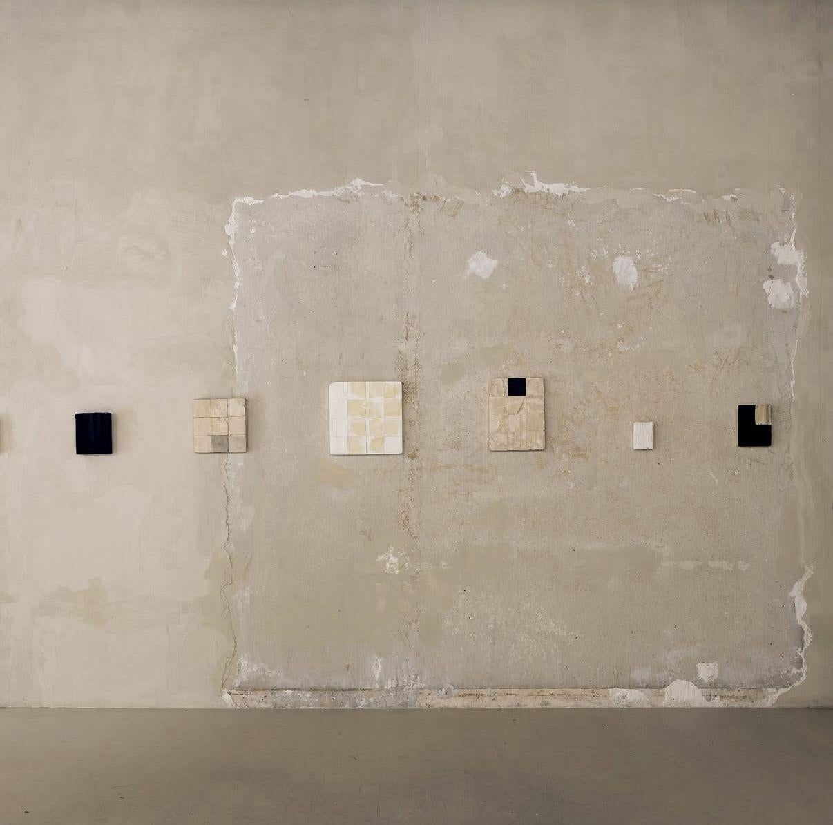 ABSTRACT Peinture en bambou blanc Texture Artiste italienne Silvia De Marchi Minimal en vente 2