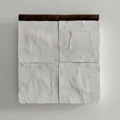 ABSTRACT Peinture en bambou blanc Texture Artiste italienne Silvia De Marchi Minimal