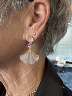 Silvia Furmanovich 18K Rose Gold Rose Quartz, Pink Tourmaline & Diamond Earrings