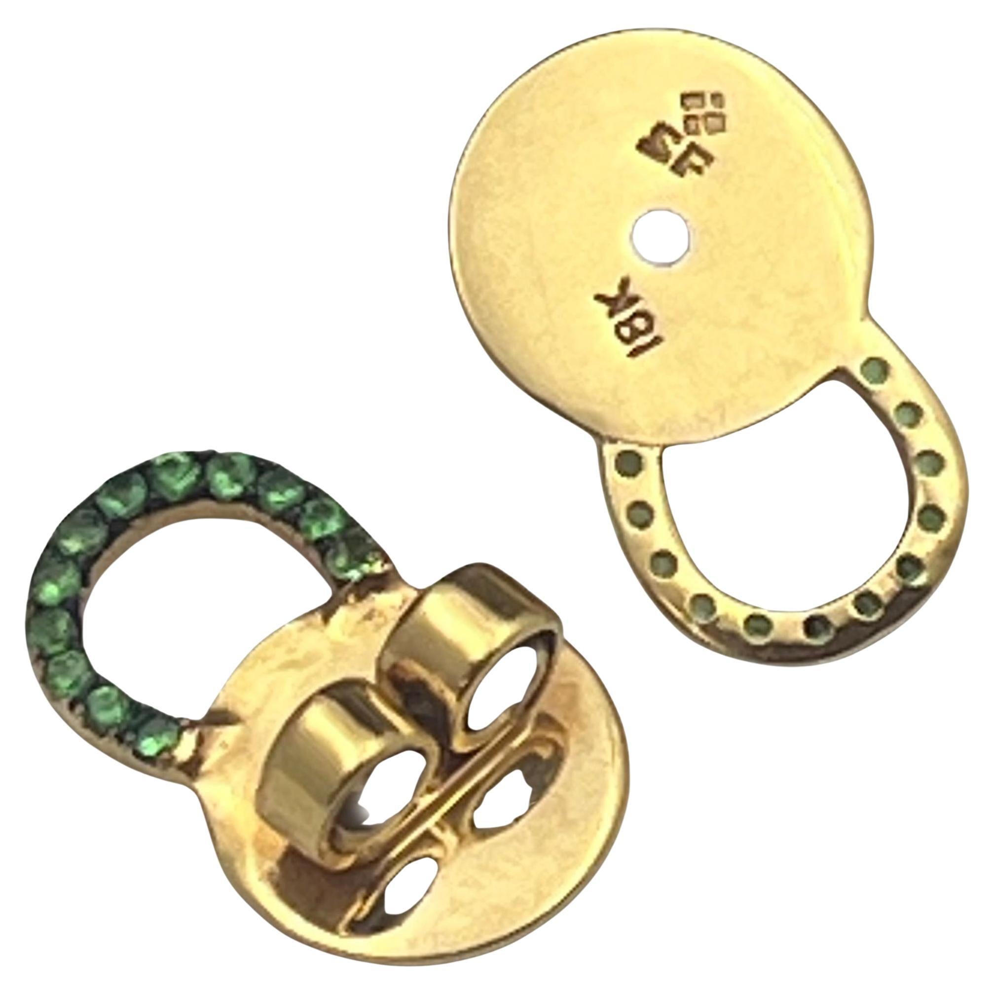 De las mujeres Silvia Furmanovich Grandes Pendientes Botánicos Curvados de Marquetería de Madera con Diamantes en venta