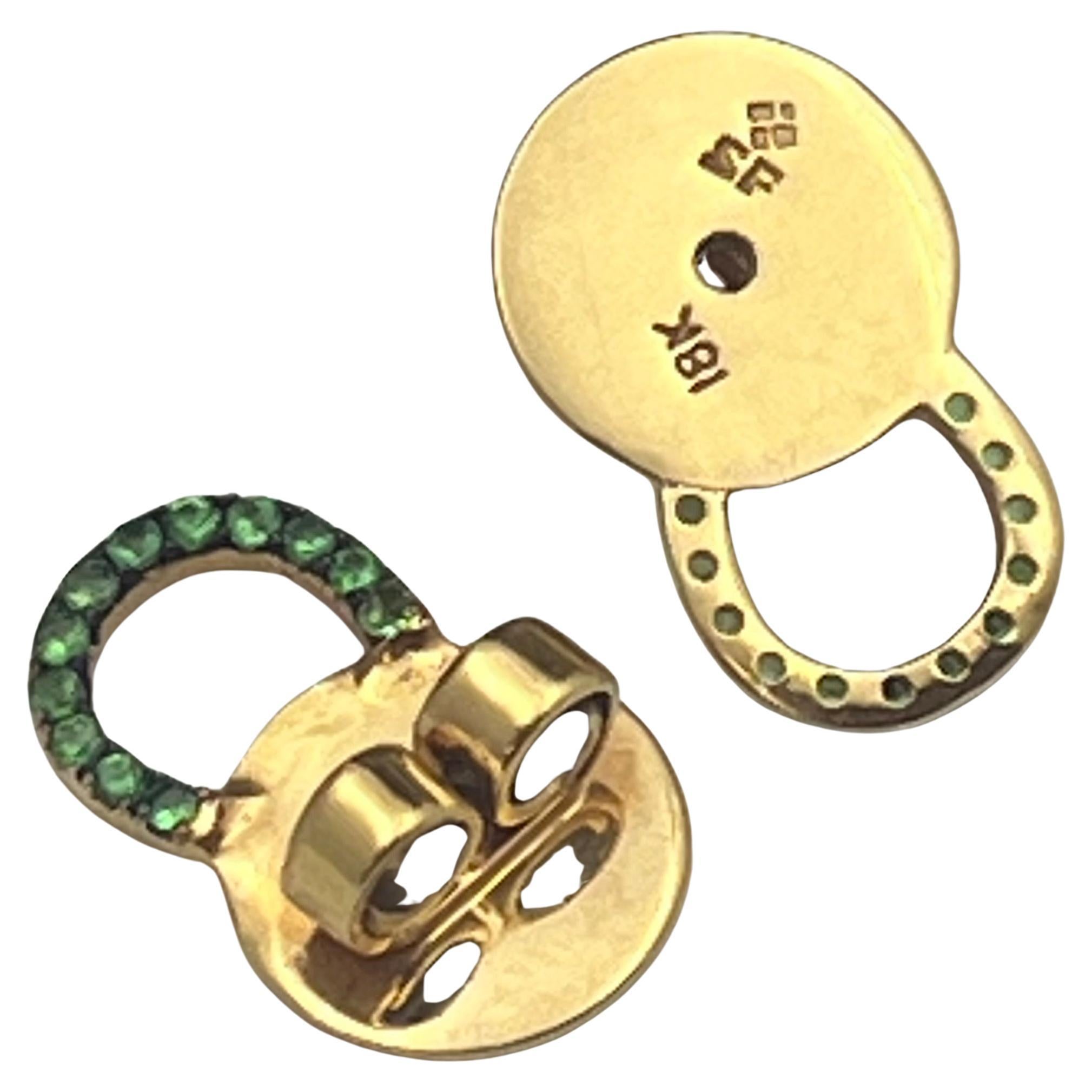 Silvia Furmanovich Boucles d'oreilles botaniques en bois de marqueterie à diamants, de grande taille et courbées Excellent état - En vente à Palm Beach, FL