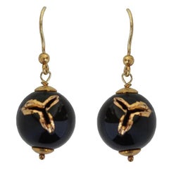 Silvia Guarnieri Boucles d'oreilles framboises en porcelaine noire