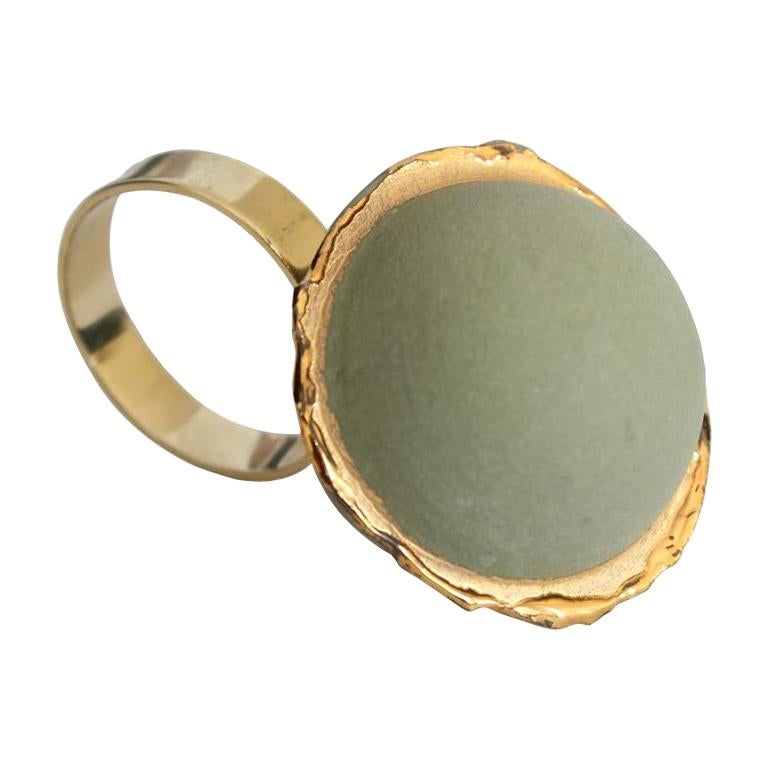 Silvia Guarnieri Opaque Green Porcelain Ring