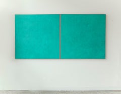 Copper Skin XI : peinture abstraite sur toile avec cuivre de Silvia Lerin