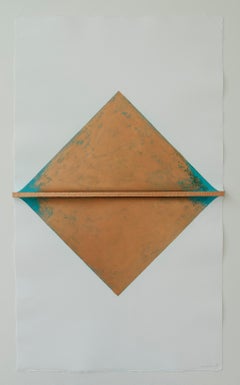 Oxidised 4: Gold-Diamantgemälde von Silvia Lerin