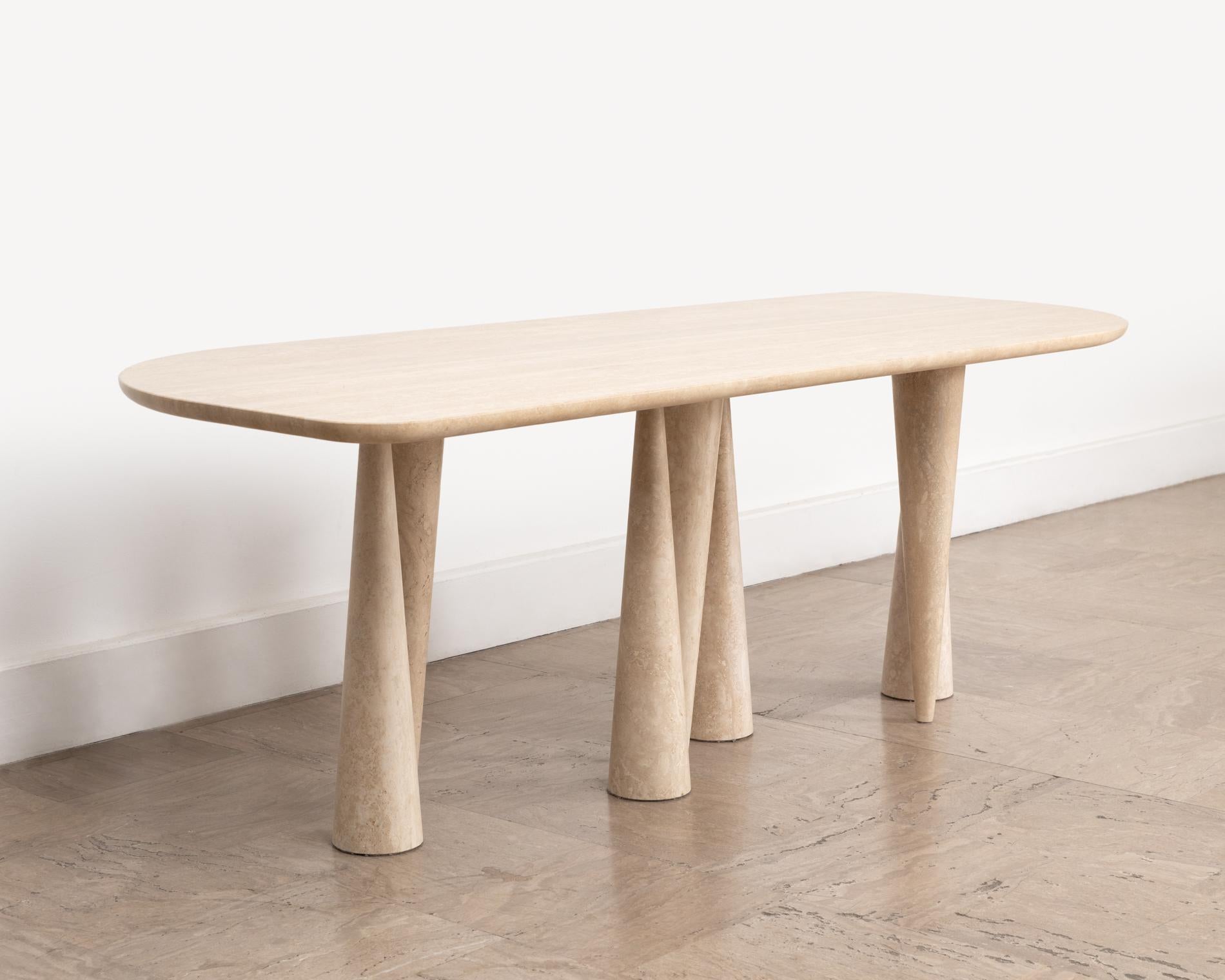 Contemporary Silvia Medium Dining Table by Moure Studio For Sale