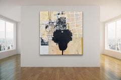 HABOTAI SERIES #11 -  yellow, black, and white abstract painting