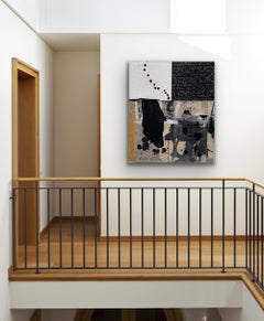 HABOTAI SERIES #12 -  black, white and brown abstract painting