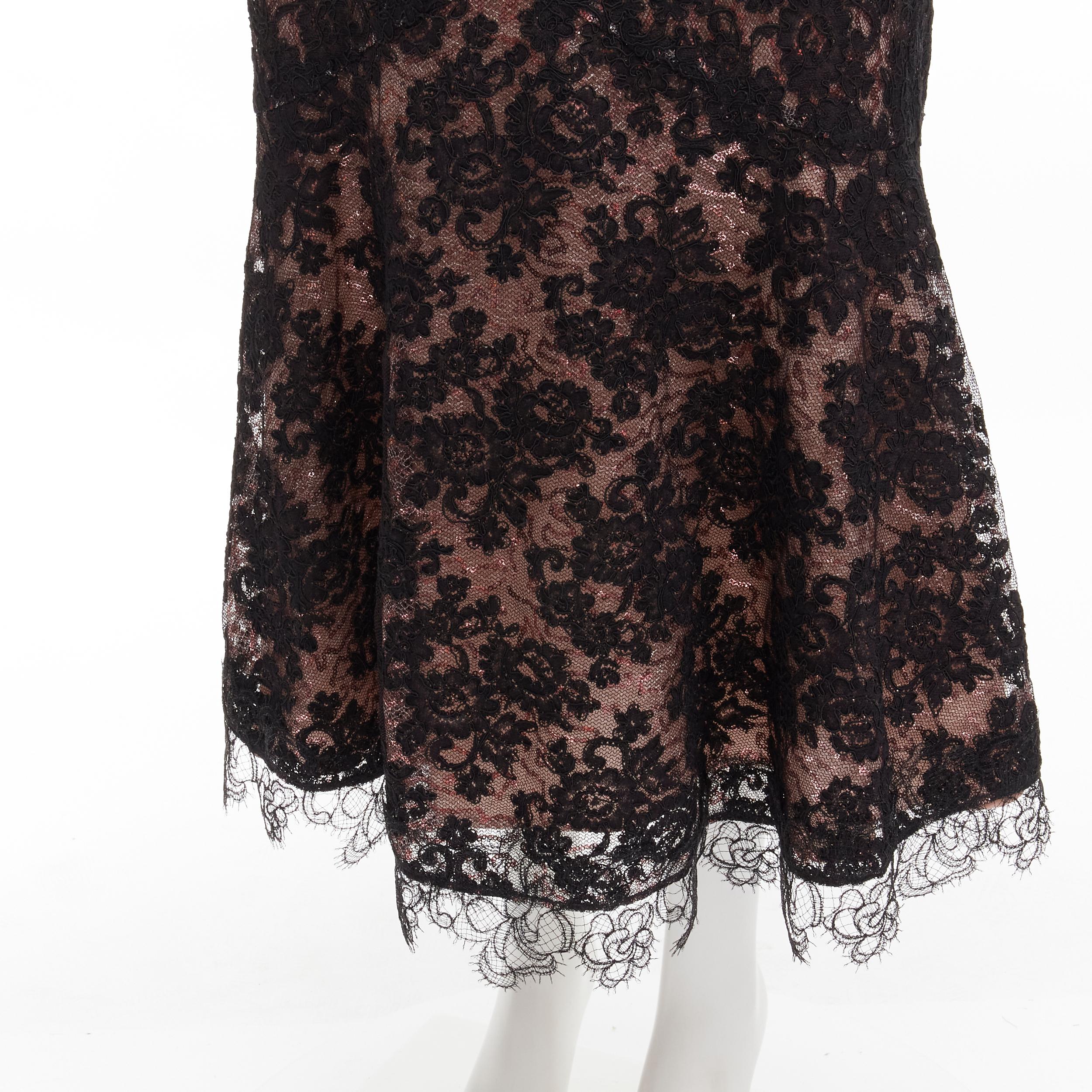 SILVIA TCHERASSI Marghera pink sequins floral embroidery lace overlay skirt XS
Brand: Silvia Tcherassi
Material: Polyester
Color: Black
Pattern: Lace
Closure: Zip
Made in: Colombia

CONDITION:
Condition: Excellent, this item was pre-owned and is in
