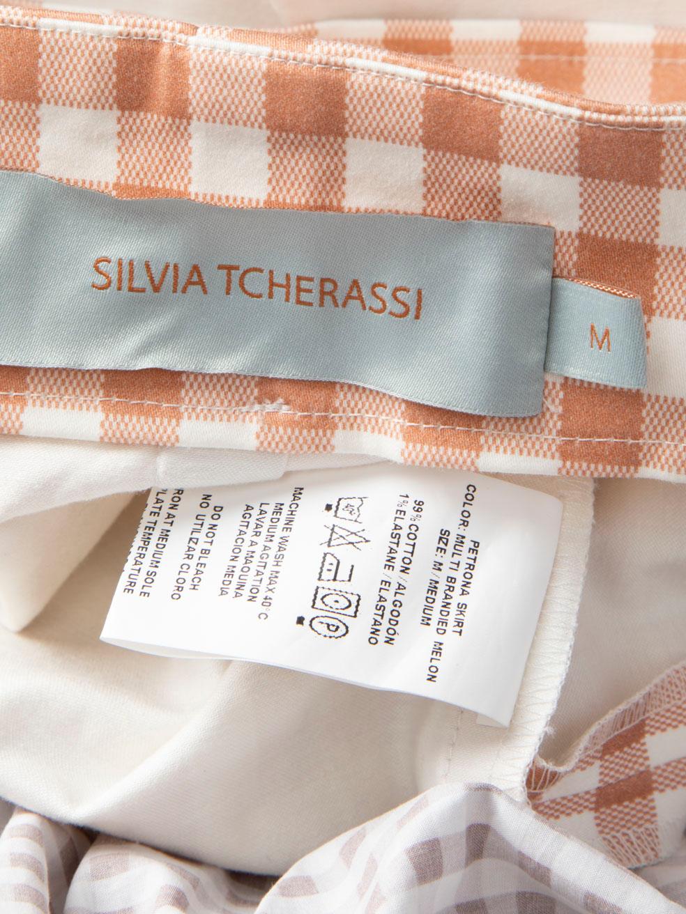 Silvia Tcherassi Falda midi de parches en capas Talla M en venta 1