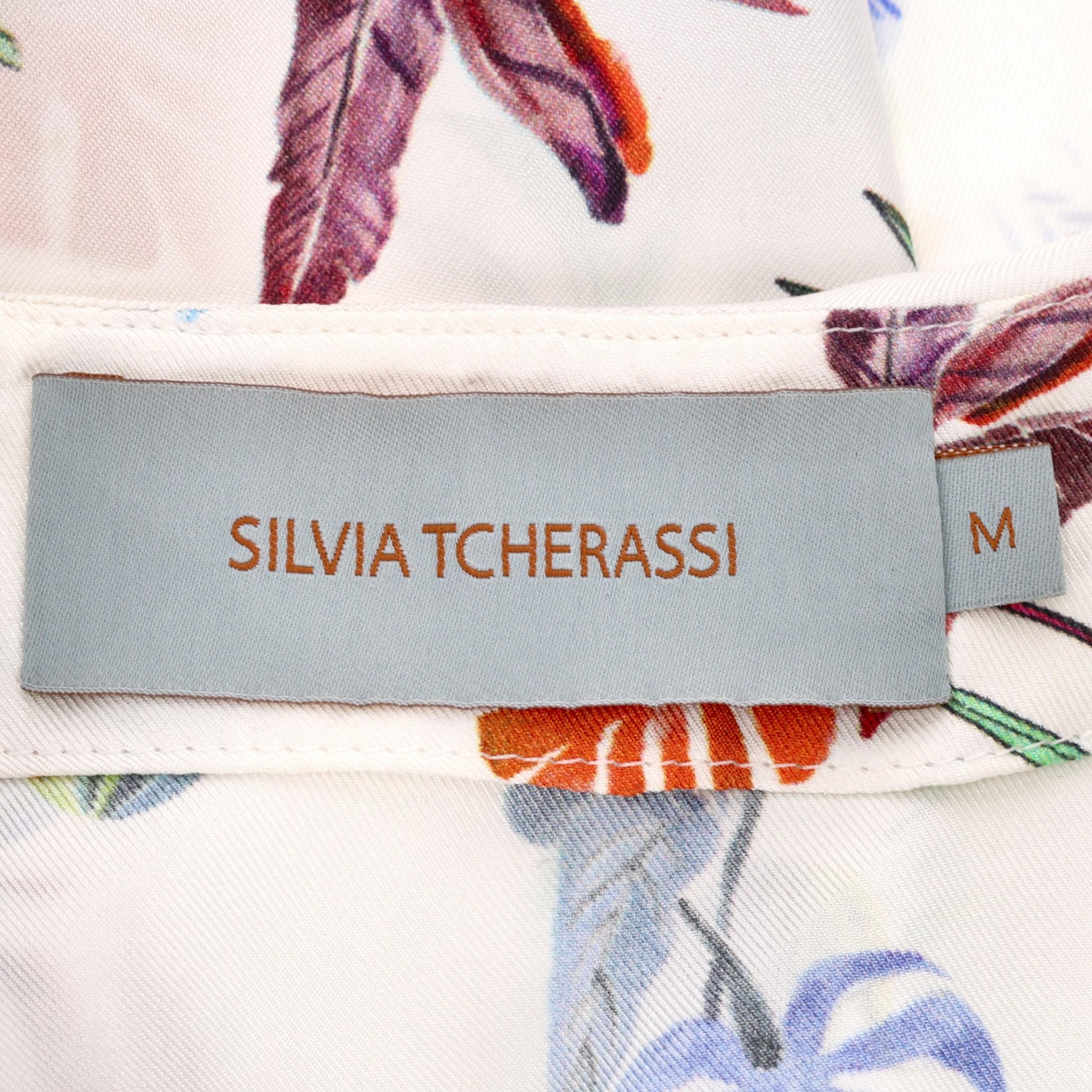 Silvia Tcherassi Printed Silk Dress For Sale 1