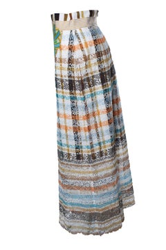 Silvia Tcherassi, Falda midi de encaje a cuadros Shadia