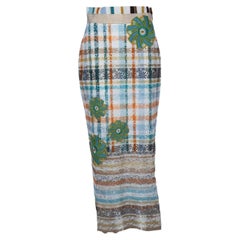 Silvia Tcherassi, Falda midi de encaje a cuadros Shadia