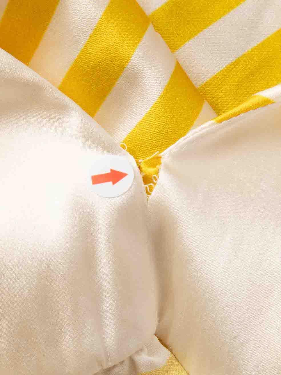 Women's Silvia Tcherassi Yellow V Neck Striped Maxi Dress Size S For Sale