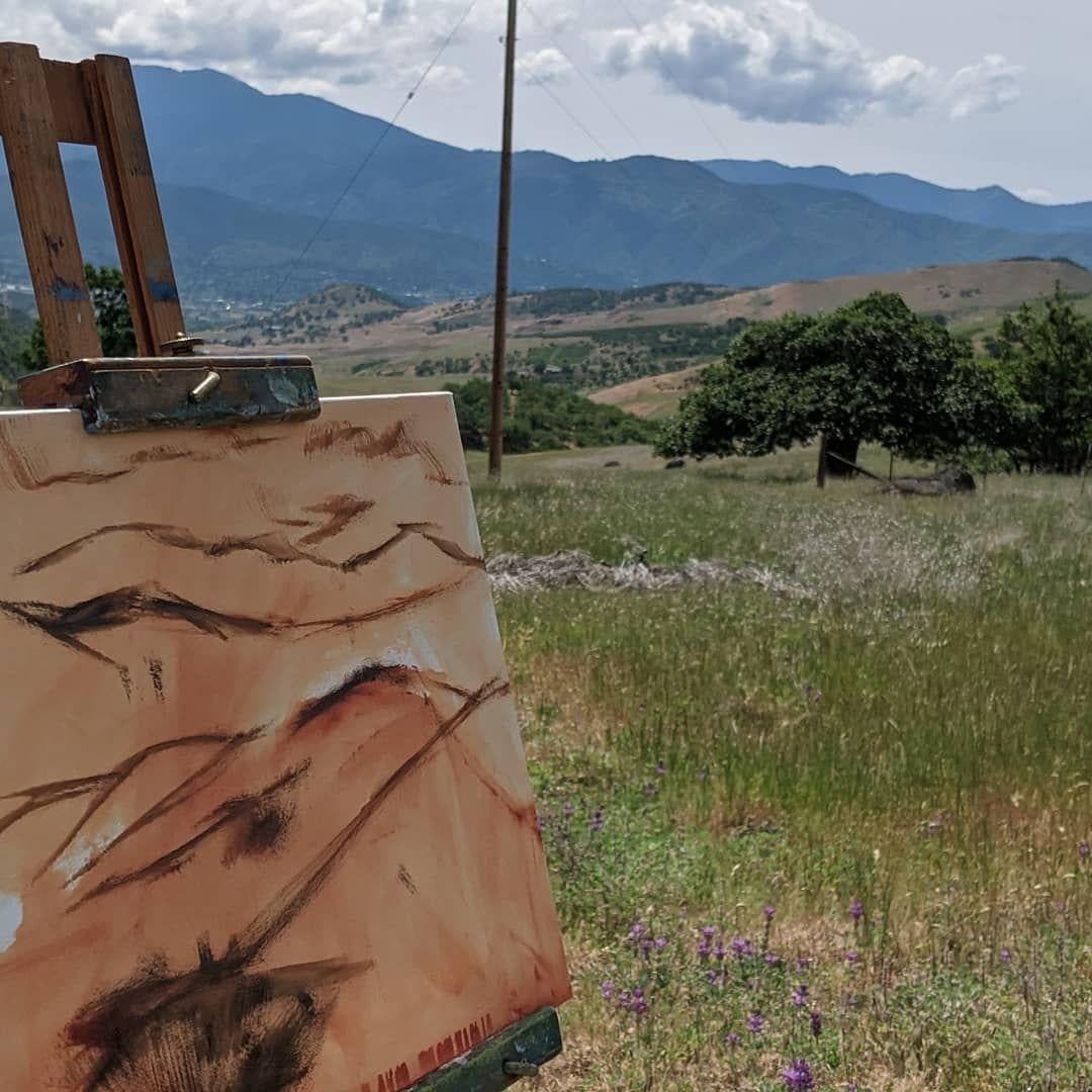 May Grasslands, peinture à l'huile sur toile - Painting de Silvia Trujillo