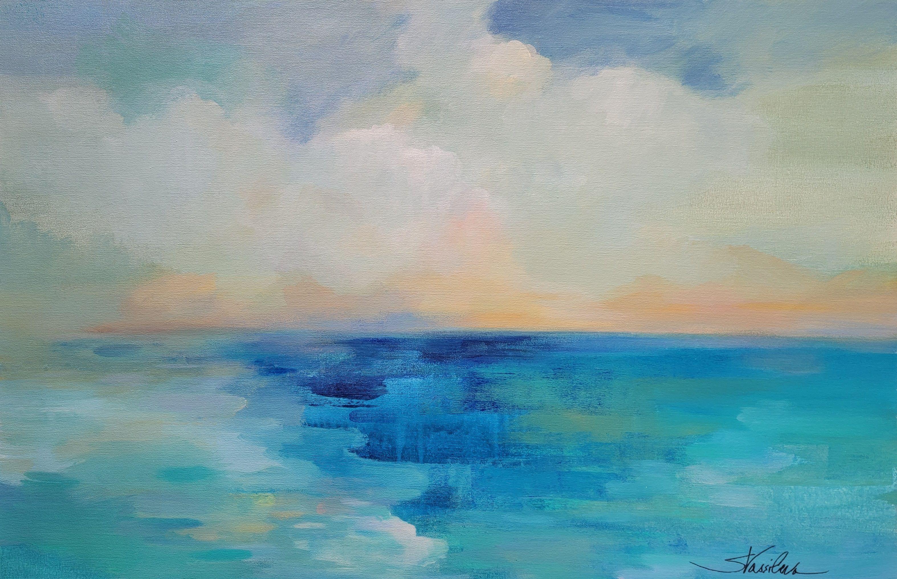 Aquarelle Mar, Pintura, Acrílico sobre lienzo - Painting de silvia vassileva