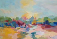 Colorful Inlet, Painting, Acrylic on Canvas