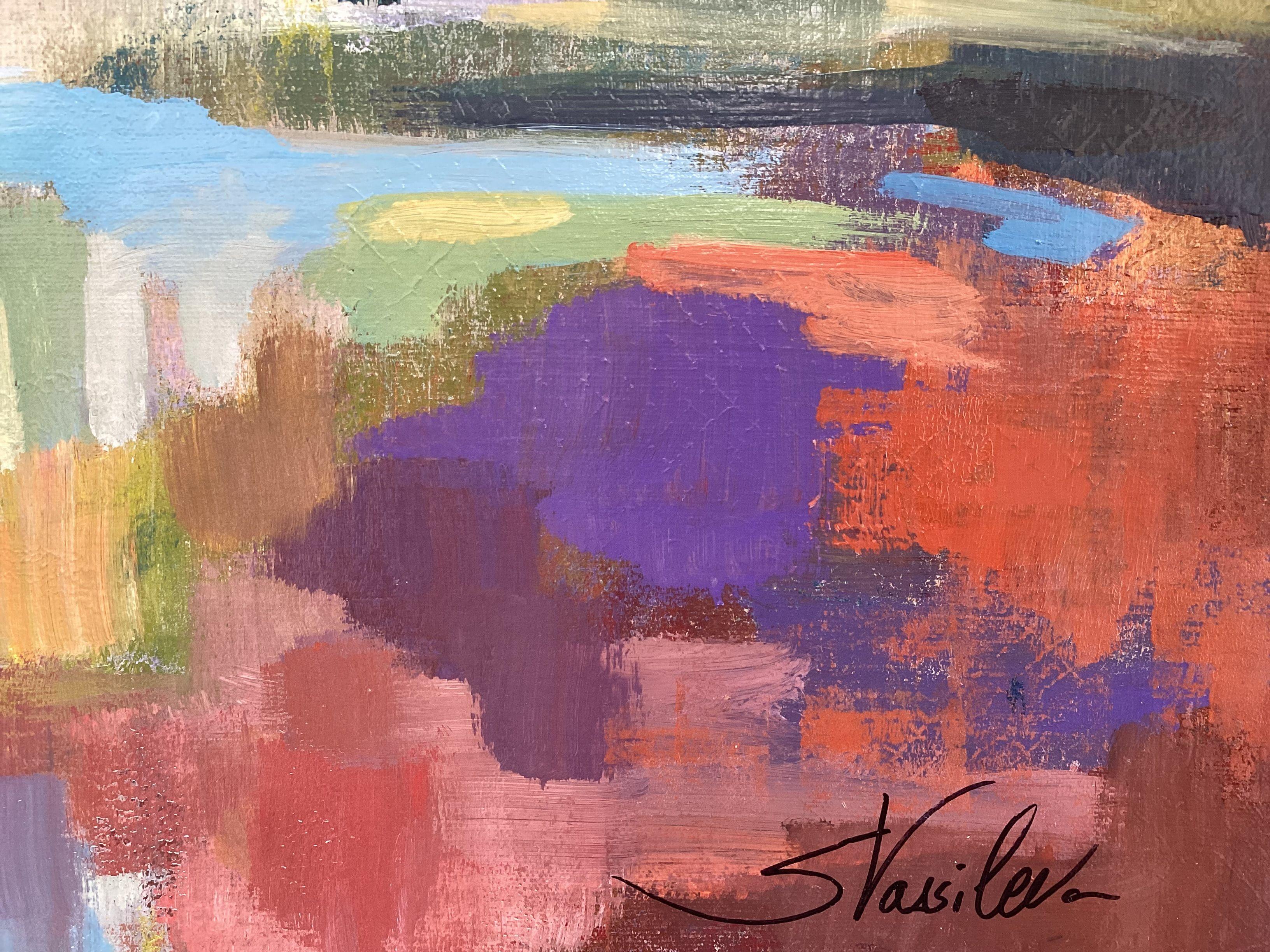 Crimson Sky, Painting, Acrylic on Canvas For Sale 1