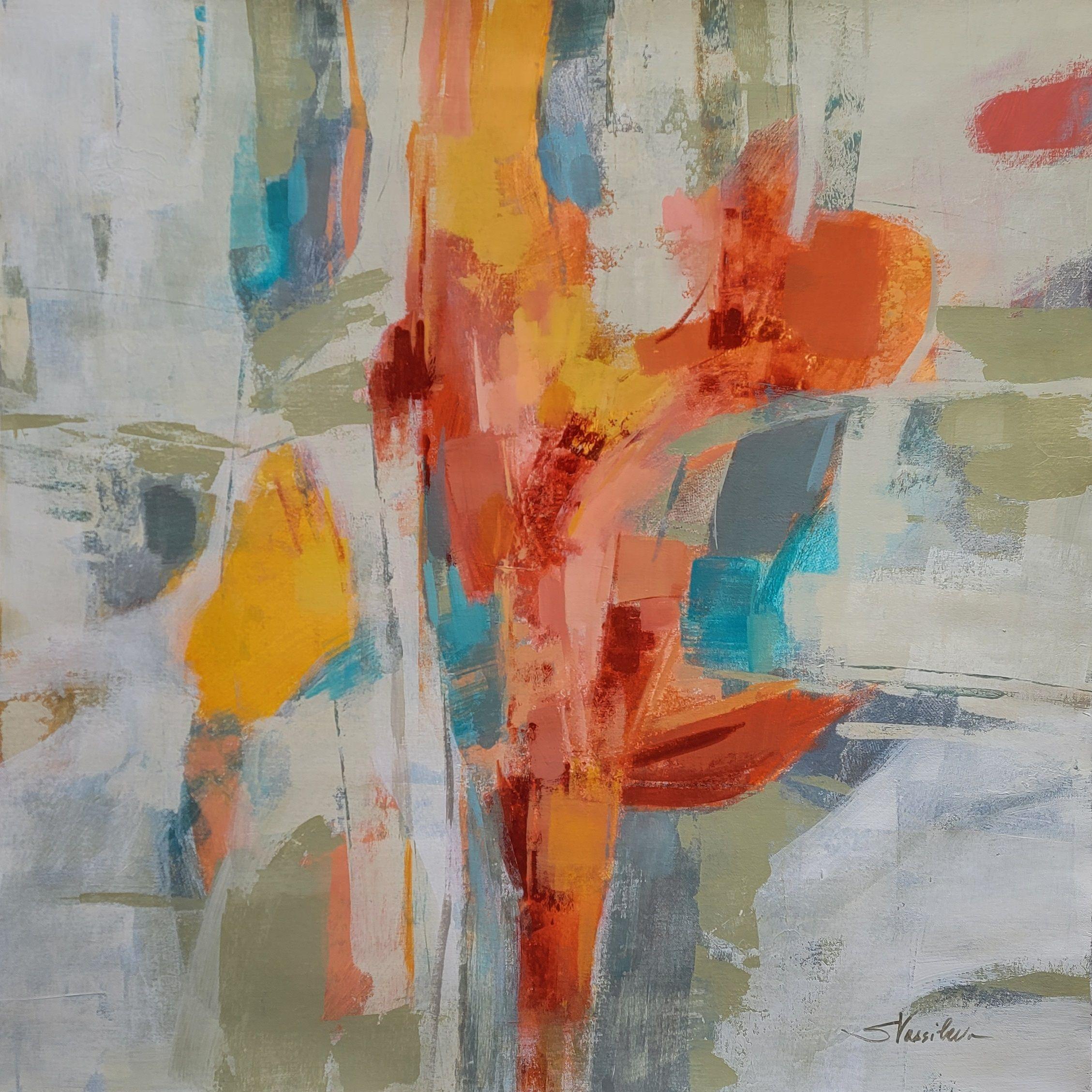 silvia vassileva Abstract Painting - Daydreaming, Painting, Acrylic on Canvas