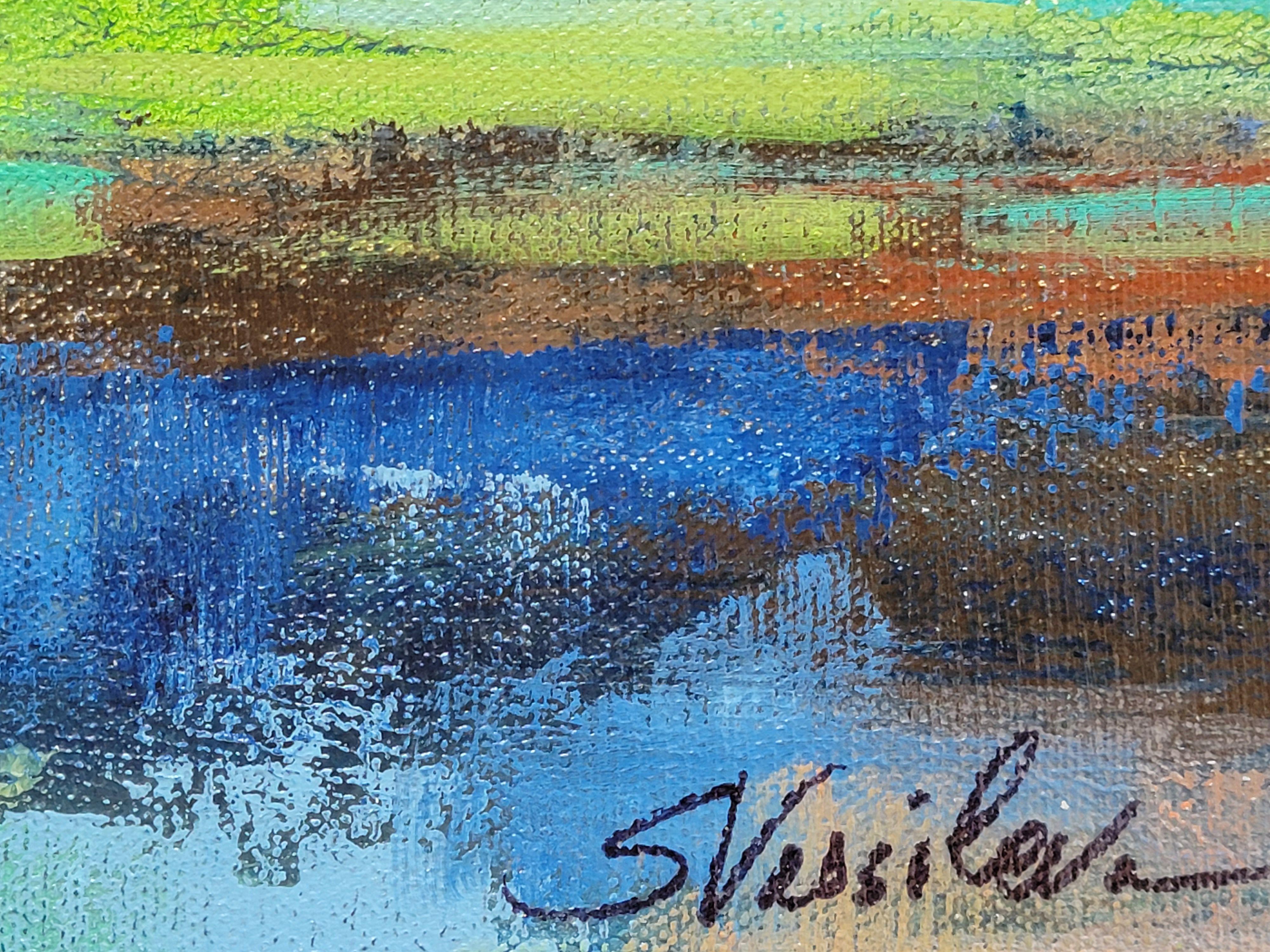 Tramonto a Marli I, Pittura, Acrilico su tela - Painting Espressionismo astratto di silvia vassileva
