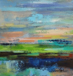 Del Mar Sunset I, Painting, Acrylic on Canvas