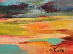 Flower Hill Sunset I, Painting, Acrylic on Canvas