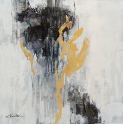 Golden Rain II, Gemälde, Acryl auf Leinwand